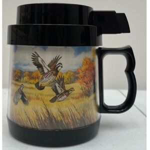 Ross B Young Vintage Thermos Quail Hunting Dog Insulated Travel Mug 1980s